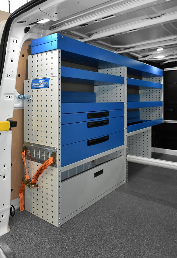 Custom with drawers and Syncro Canada shelving