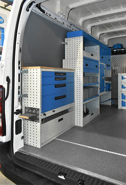 Wooden work surface, removable vise holder, and other Syncro Ultra fittings on Movano Canada