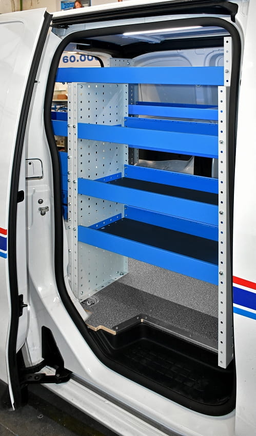 Shelves accessible from the outside of the 2019 Vivaro Syncro Canada