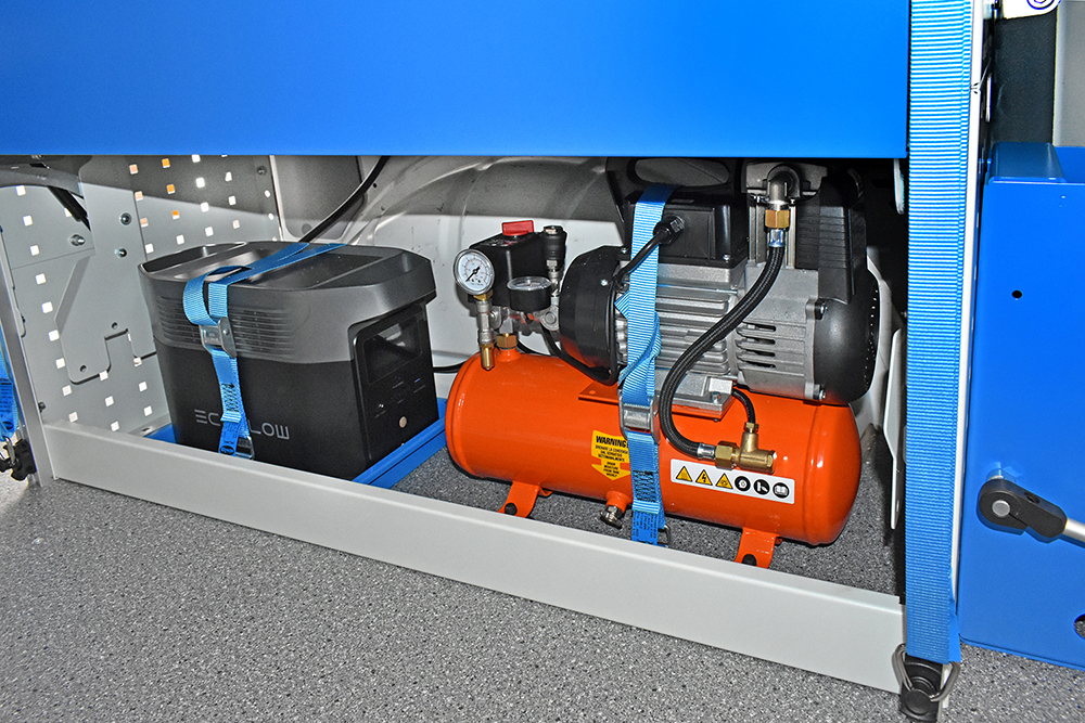 Ecoflow Power Station integrated into the Syncro equipment on board the Daily Canada