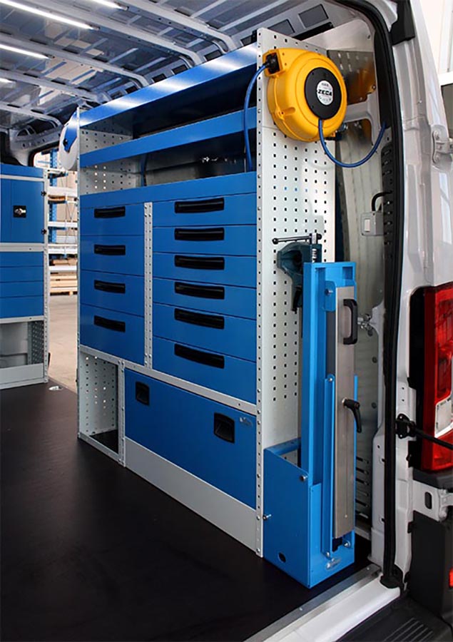 Cable and hose reels for Syncro Canada vans