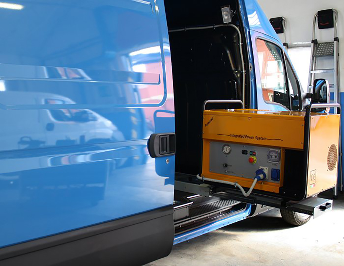 Compressor generator machine for van on removable sled Syncro Canada